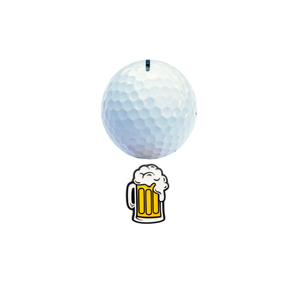 clubtags Golf Ballmarker aus Metall Bierkrug, Maßkrug