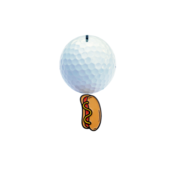 clubtags Golf Ballmarker aus Metall Hot Dog